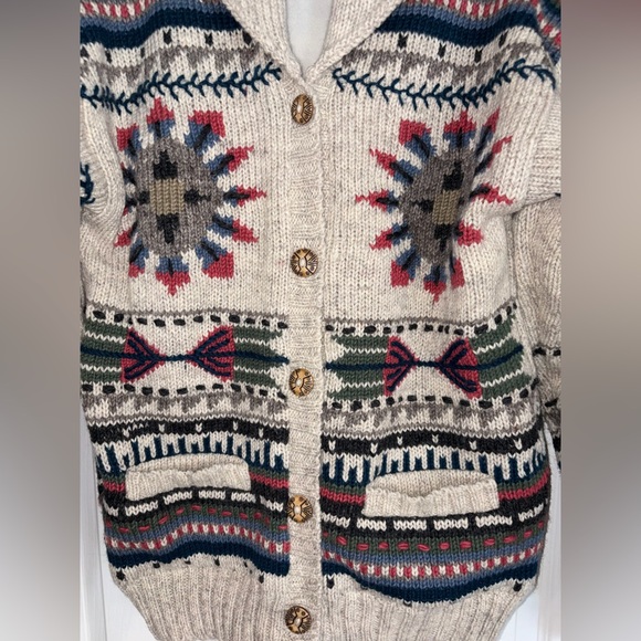 Lost Horizons Sundance Sunburst Cardigan Sweater women’s size small - Picture 3 of 6